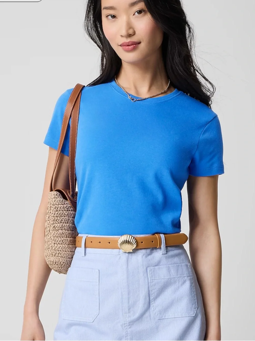 J crew bright grotto Essential crewneck tee